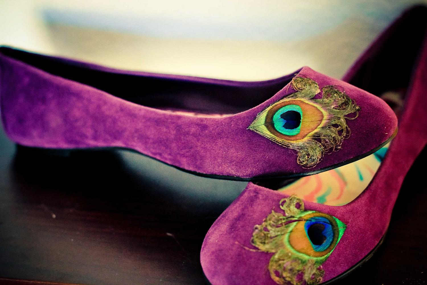 Purple Peacock Flats ... Size 6.5. From LaPlumeEthere