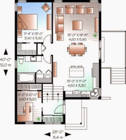 Gambar Denah Rumah Minimalis Modern Gallery Taman Sederhana 2015 Ala