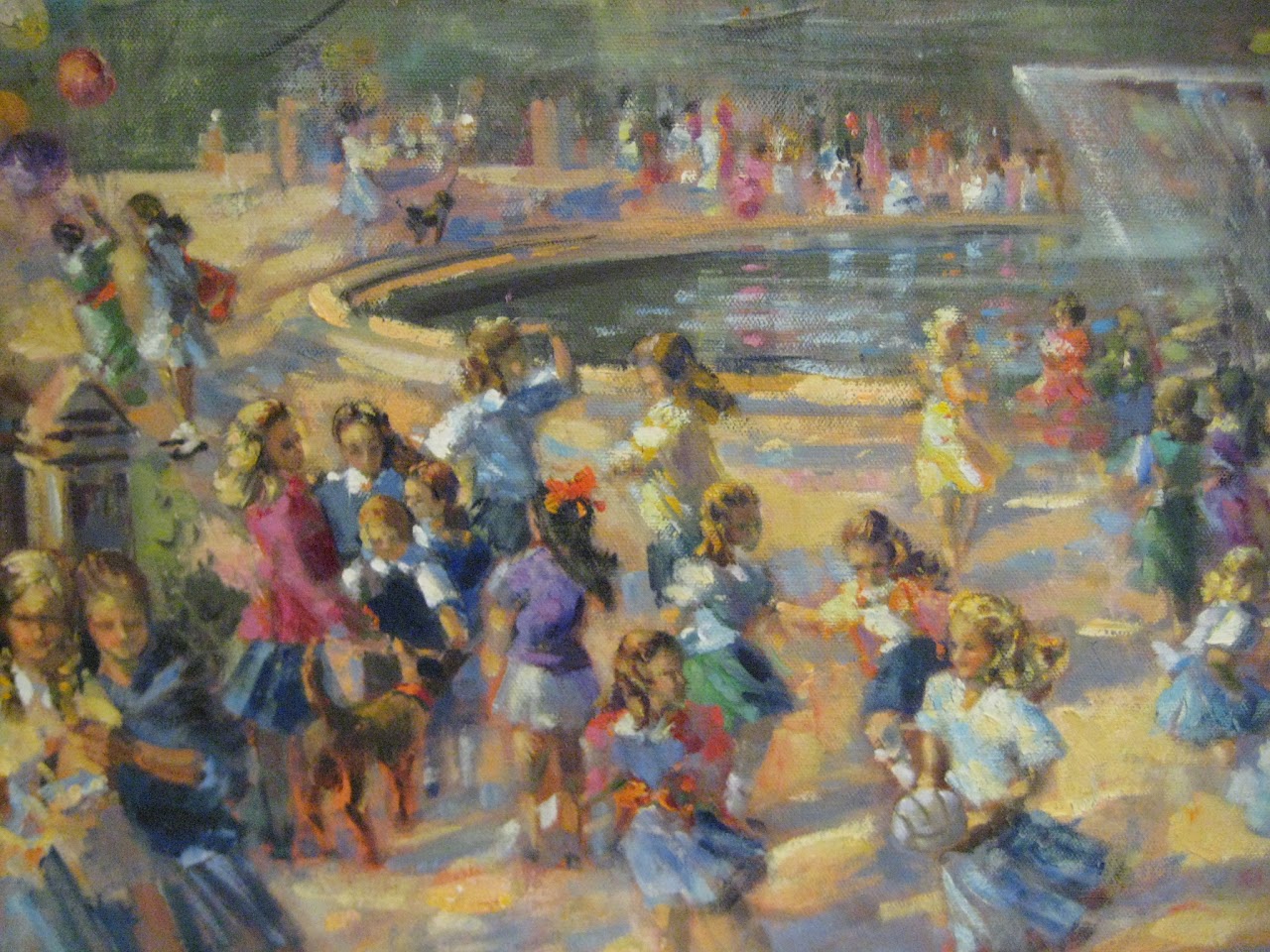 Jane Haher Painting of Bethesda Fountain