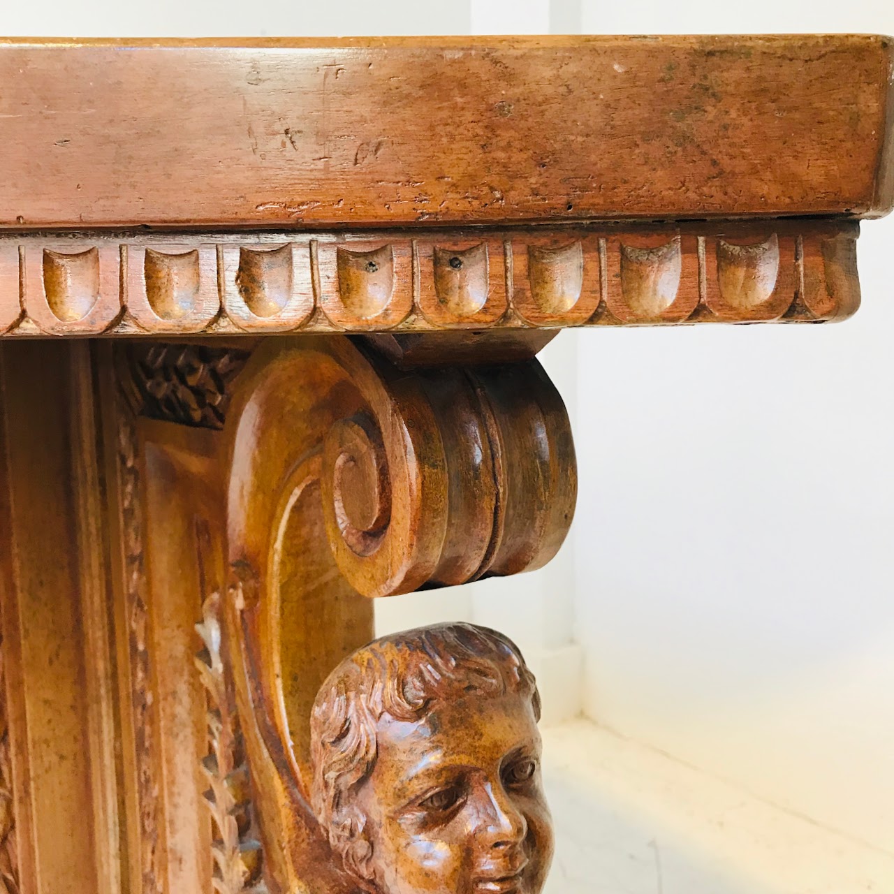 Winged Cherub Heraldic Hall Table