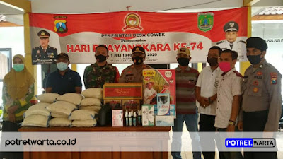 Kapolres Pasuruan Berikan Bantuan Pada Kampung Tangguh di Desa Cowek