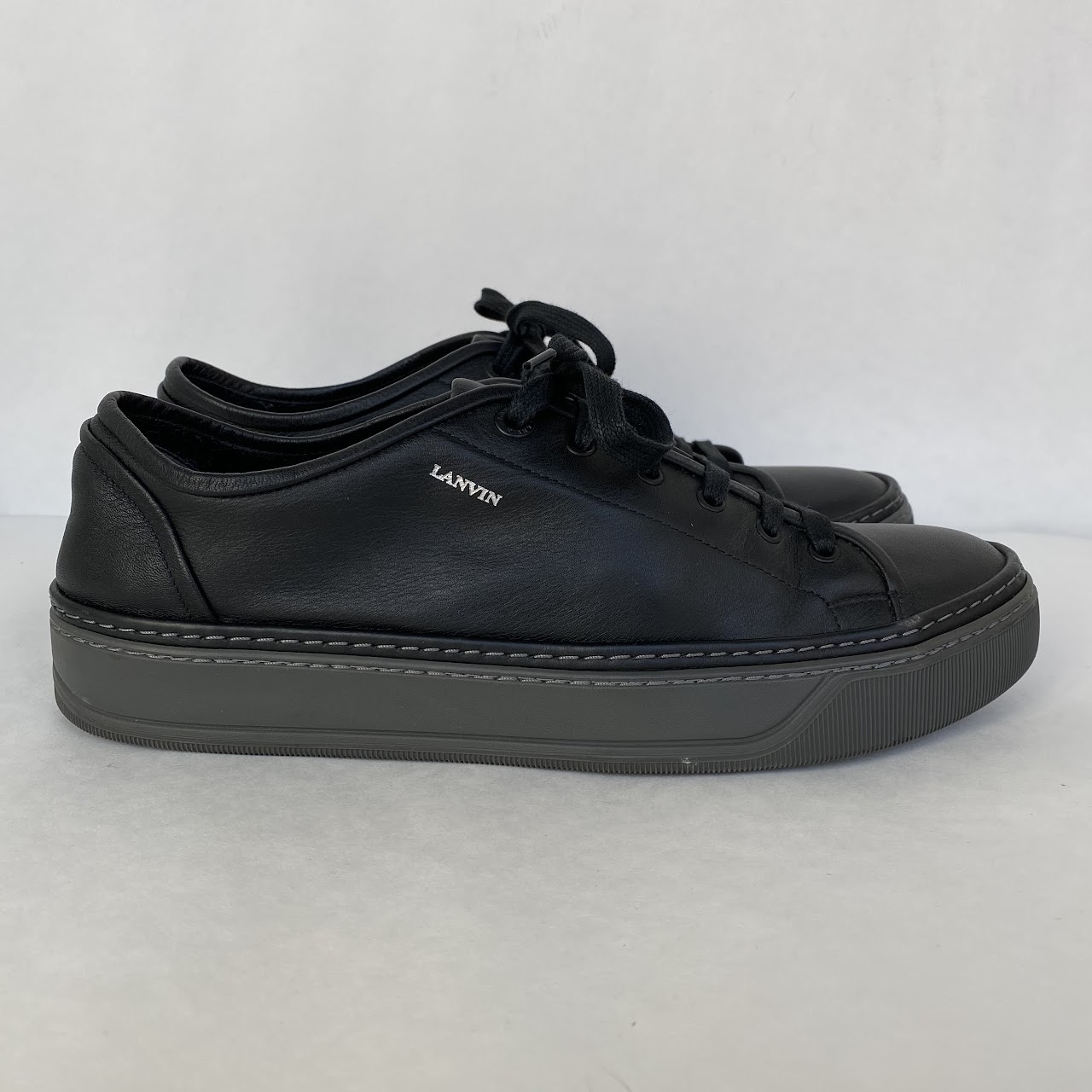 Lanvin Black Leather Sneakers