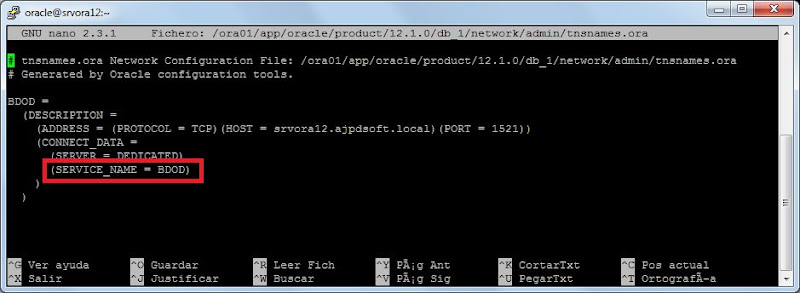 Cambiar DBNAME o SID de base de datos Oracle 12c en Linux CentOS 7