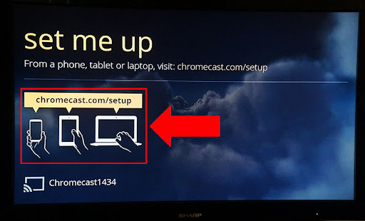 Truy cập địa chỉ www.google.com/chromecast/setup để tải ứng dụng