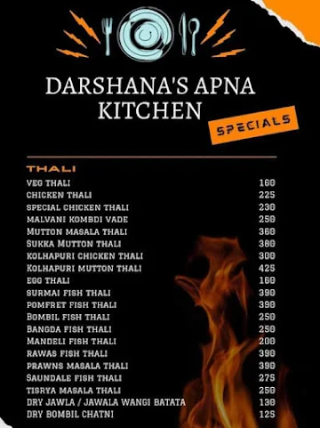 Darshana's Apna Kitchen menu 