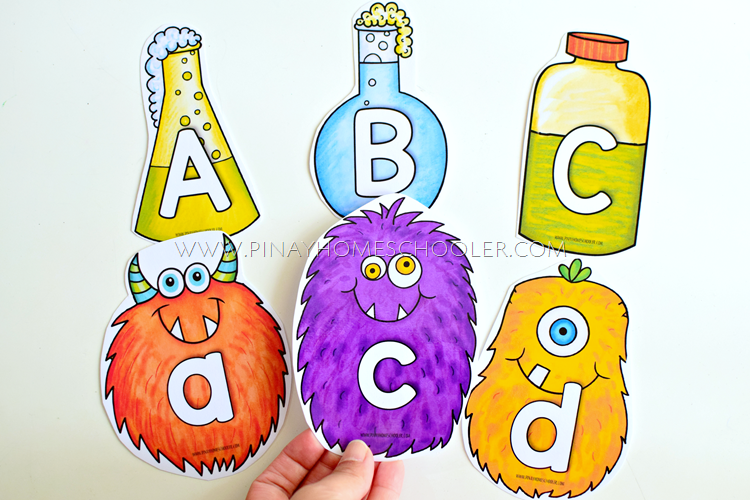 Halloween Themed Monster Letter and Number Cards