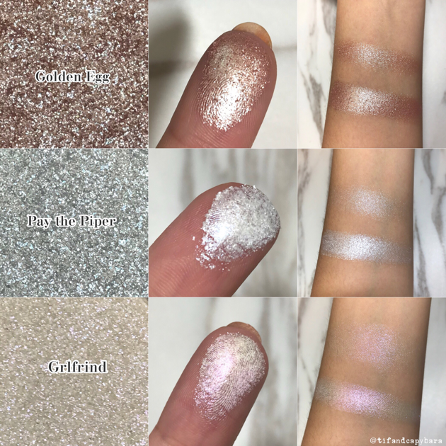 Colourpop Golden State of Mind Dry＆Wet Swatches