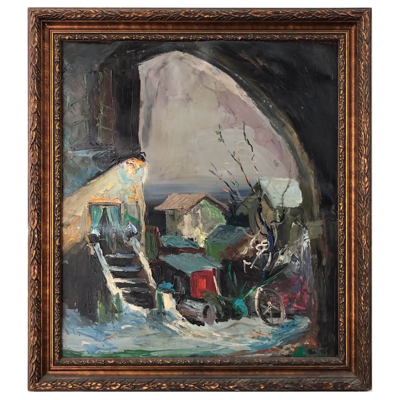 Alexander Kirk Signed Expressionist Oil Painting