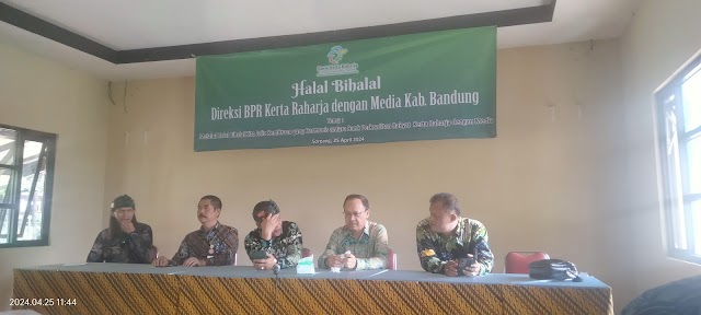 Direksi BPR KR Gelar Halal Bihalal Dengan Puluhan Media Di kabupaten Bandung 