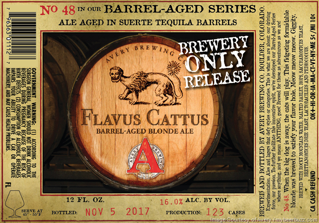 Avery Releasing Barrel-Aged Series Flavus Cattus 11/19