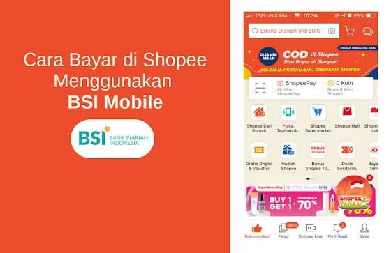 Cara Bayar di Shopee Menggunakan BSI Mobile