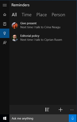 Cortana, Windows 10, อินเตอร์เฟส, ใช้, โต้ตอบ, ทำได้, ทำ