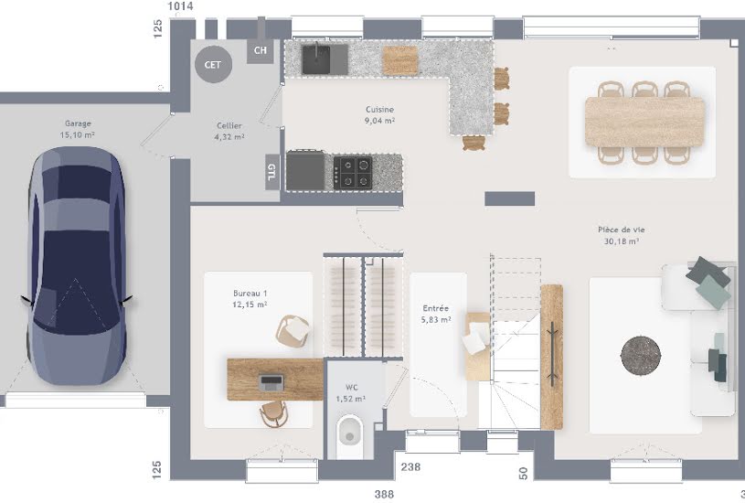  Vente Terrain + Maison - Terrain : 385m² - Maison : 120m² à Argenteuil (95100) 