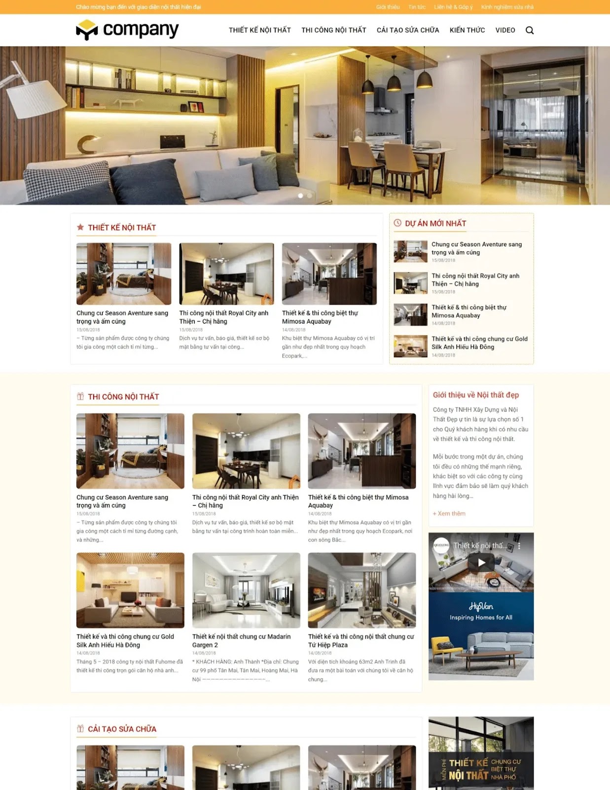 Thiết kế website nội thất (VSM228) Thiết kế website nội thất (VSM228)
