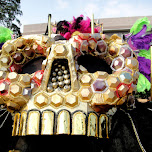 awesome gold skull at the asakuasa samba in Asakusa, Japan 