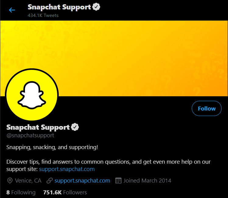 Twitter Snapchat |  Comment réparer l'erreur de connexion Snapchat