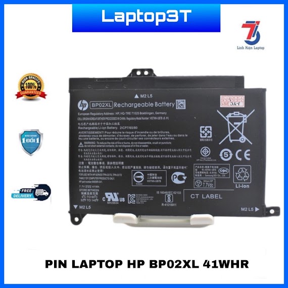 Pin Laptop Hp Pavilion 15 - Au010Wm, Pavilion 15 - Au, 15 - Au030Wm - 452352 Bp02Xl, Hstnn - Lb7H, Hstnn - Ub7B Loại Tốt Chính Hãng