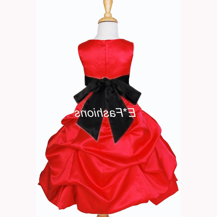 RED BLACK WEDDING FLOWER GIRL