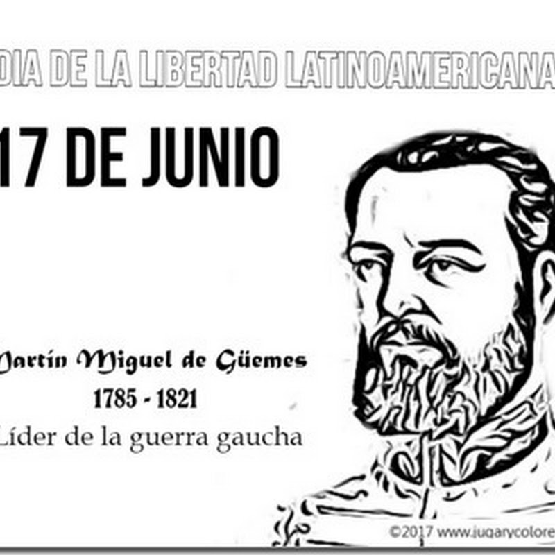 Dibujo de Martín Miguel de Güemes para colorear