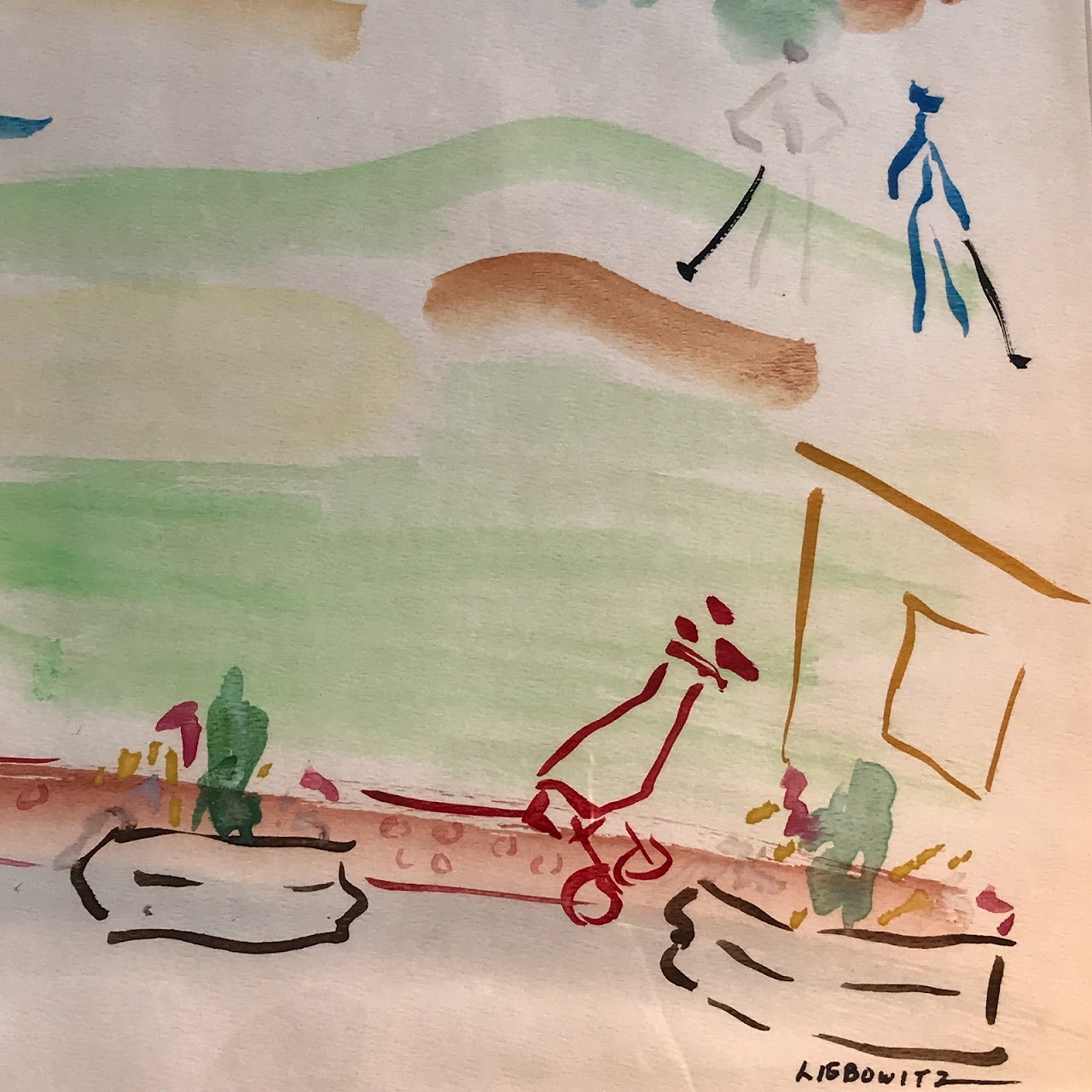 Joan Liebowitz Signed Watercolor