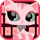 Download Pink flower cartoon kitty keyboard theme For PC Windows and Mac 10001001