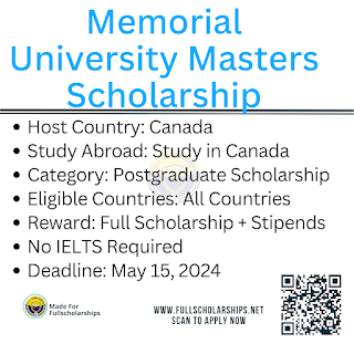 Study Free in Canada - Fully Funded Memorial University Masters Scholarship in Canada 2024-2025 for International Students