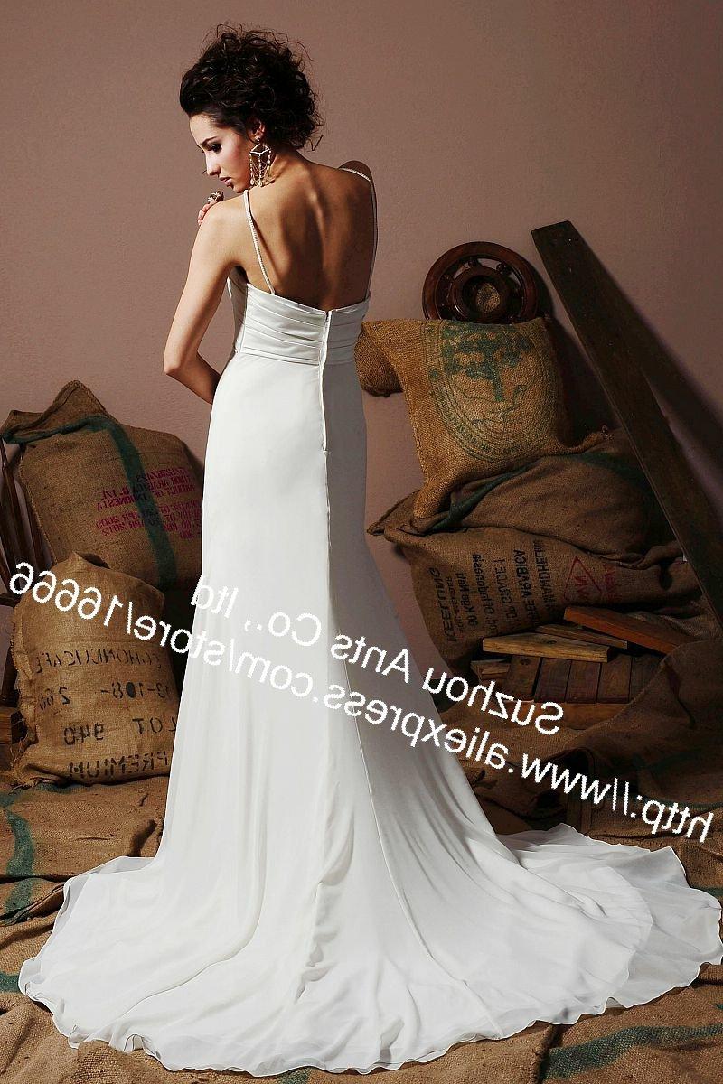 wholesale white chiffon custom Bridal Gown. cw093  2 .jpg