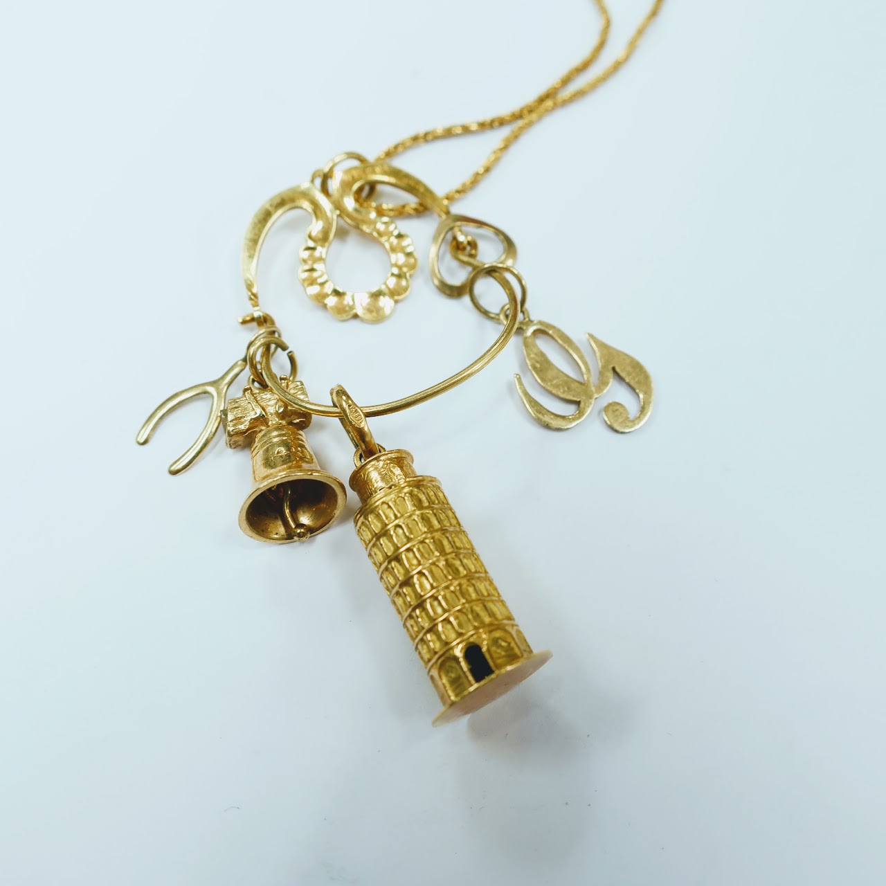 14 K Gold Charm Necklace