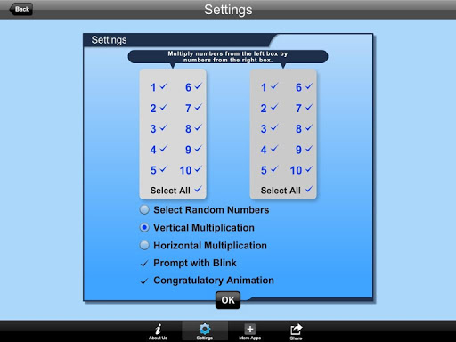 Multiply Using Mul Table Lite