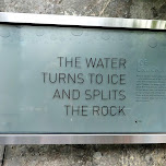 the water turns to ice at the Capilano Suspension Bridge in North Vancouver, Canada 