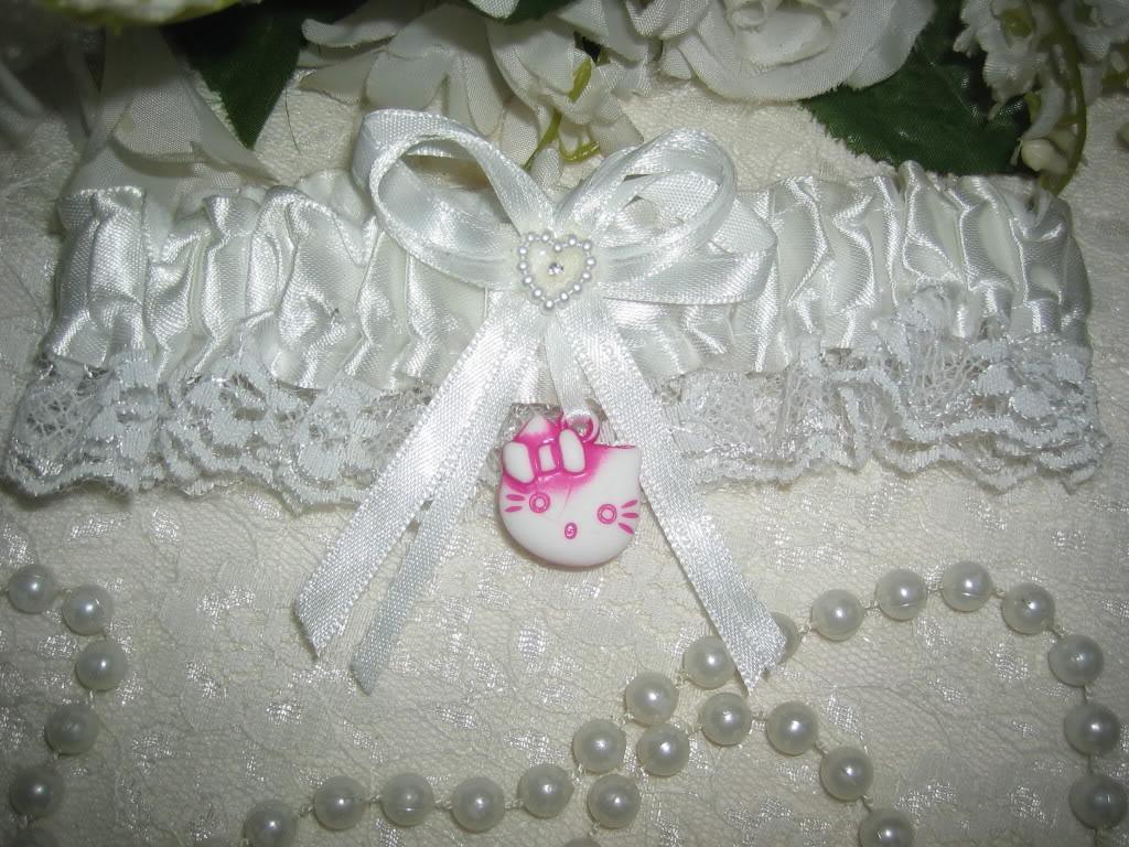 White Satin & Lace Hello Kitty