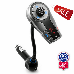 GOgroove FlexSMART X2 ADVANCED Wireless In-Car Bluetooth FM Transmitter with Charging, Music Control and Hands-Free Calling for ANDROID, iPhone, Blackberry and Windows Smartphones