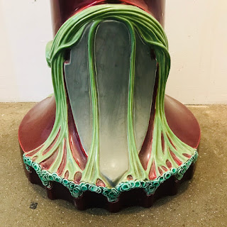 Julius Dressler Art Nouveau Ceramic Jardiniere Stand