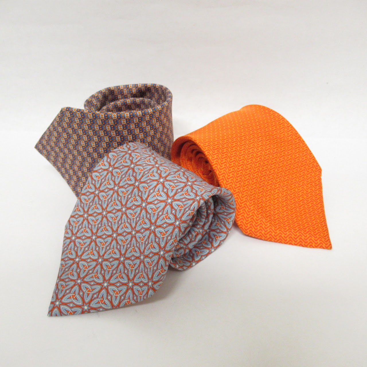 Hermès Shortened Neck Tie Trio