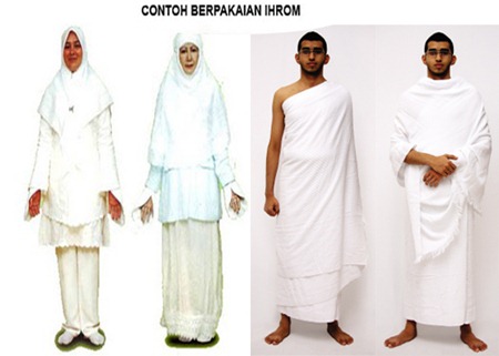 Cara Memakai Pakaian  Ihram  bagi Perempuan dan laki laki 