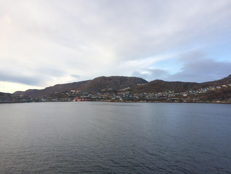 Finally, we arrive at safe anchorage for the night in Qaqortoq (Source: Palmia Observatory)