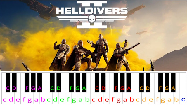 A Cup Of Liber-Tea (Helldivers 2 Main Theme) Piano / Keyboard Easy Letter Notes for Beginners