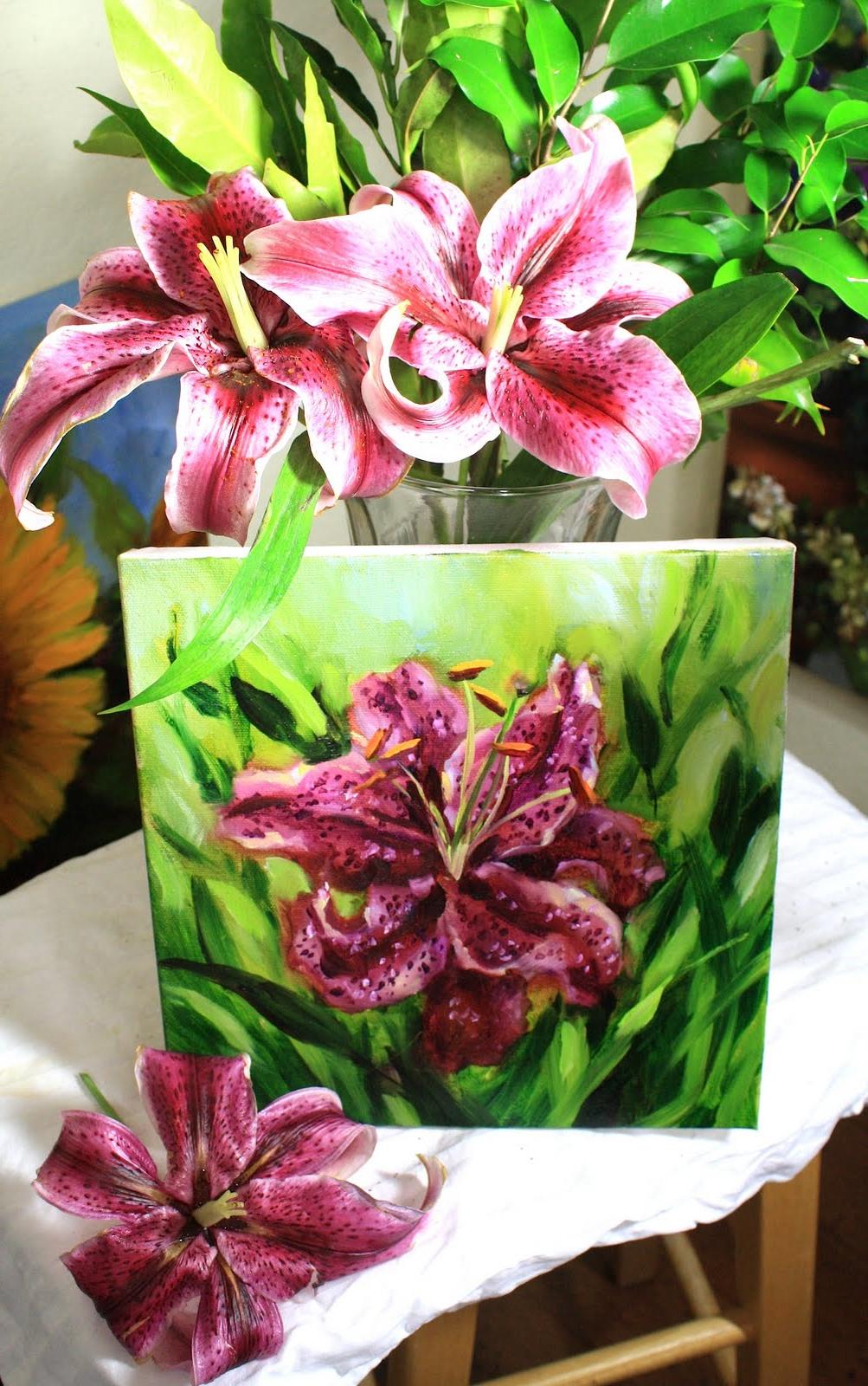 Deep Purple Stargazer Lily by