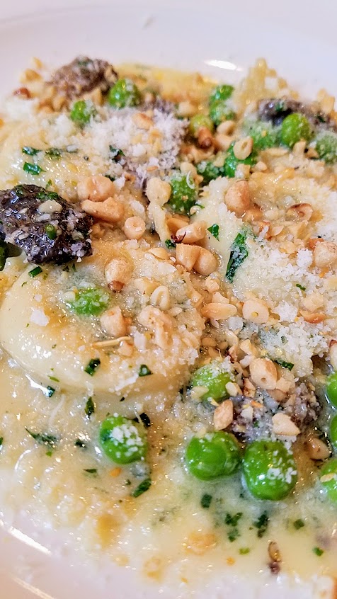 A Look at Il Solito PDX, Ricotta Ravioli with morel mushrooms, peas, pine nuts, and pecorino