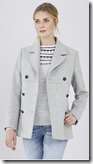 The White Company pale grey wool blend pea coat - navy also