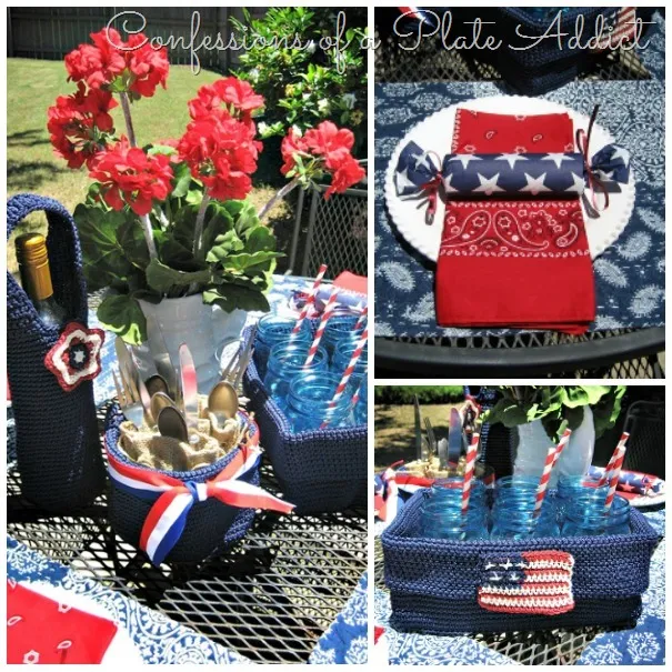 CONFESSIONS OF A PLATE ADDICT Summery Tablescape in Red, White and Blue