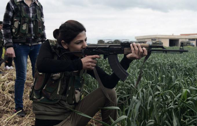 Kurdish women rebels prepare to go to war in the country’s north-east