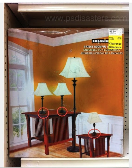 table and lamps