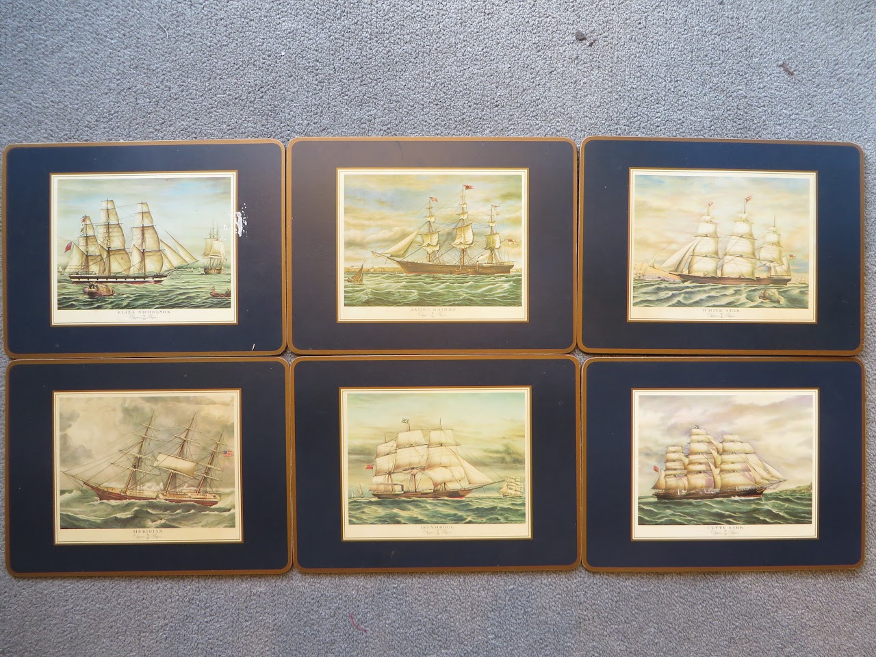 Clipper Ship Place Mats Set of 6