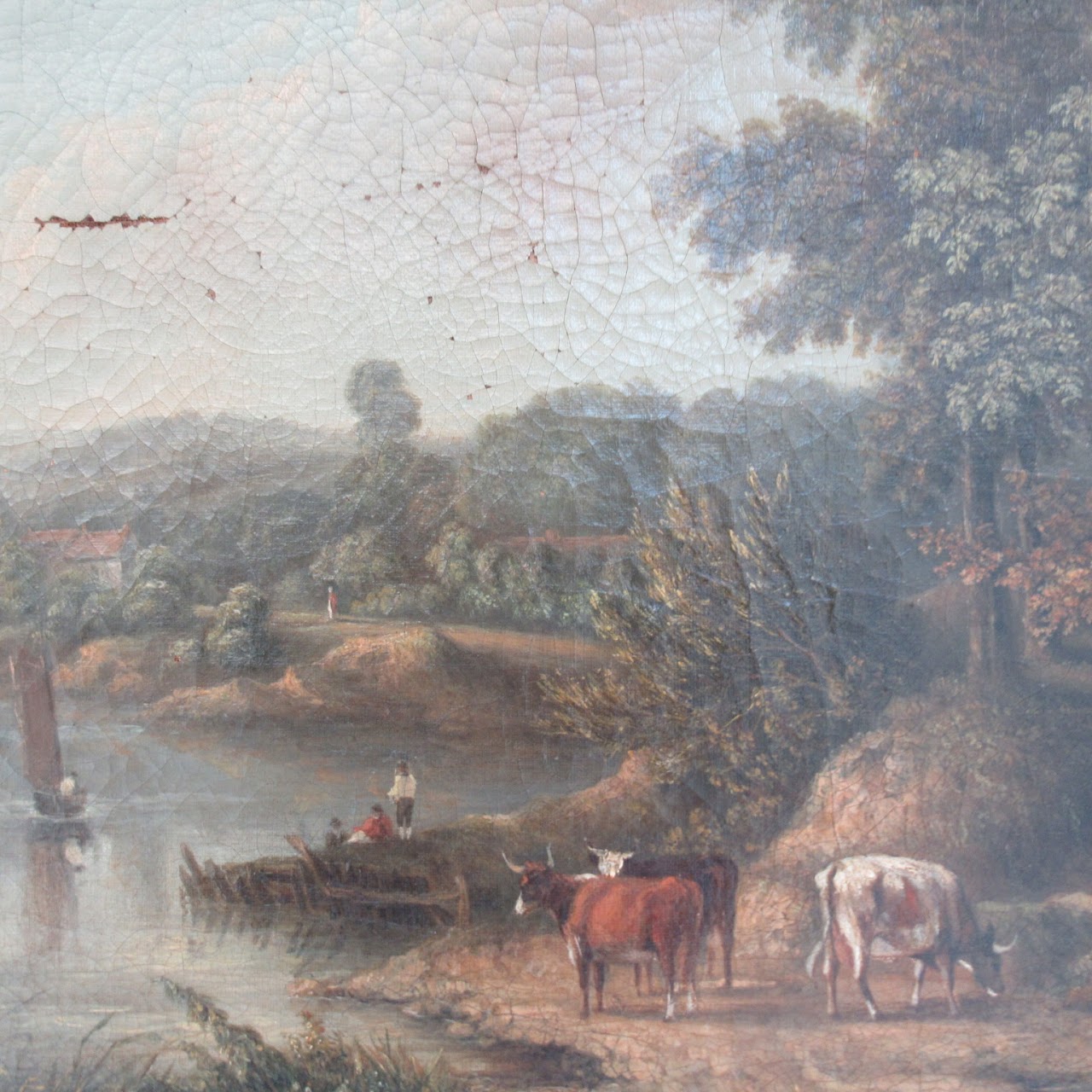 Unsigned English Antique Oil Painting