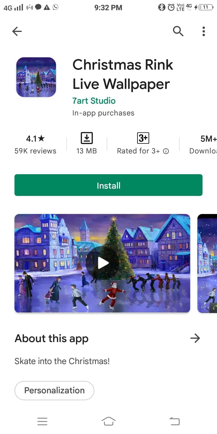 Christmas Rink Live Wallpaper của 7art Studio