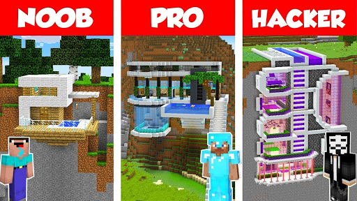 Noob vs Pro vs Hacker for Minecraft PE screenshot 3