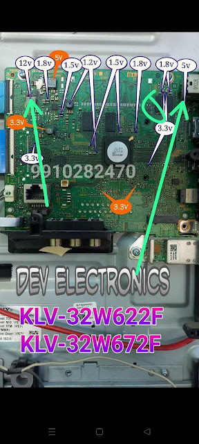 Sony Mother Board Voltage Details KLV 32W622F