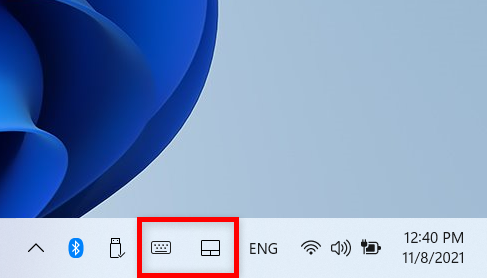 Taakbalkhoekpictogrammen in Windows 11