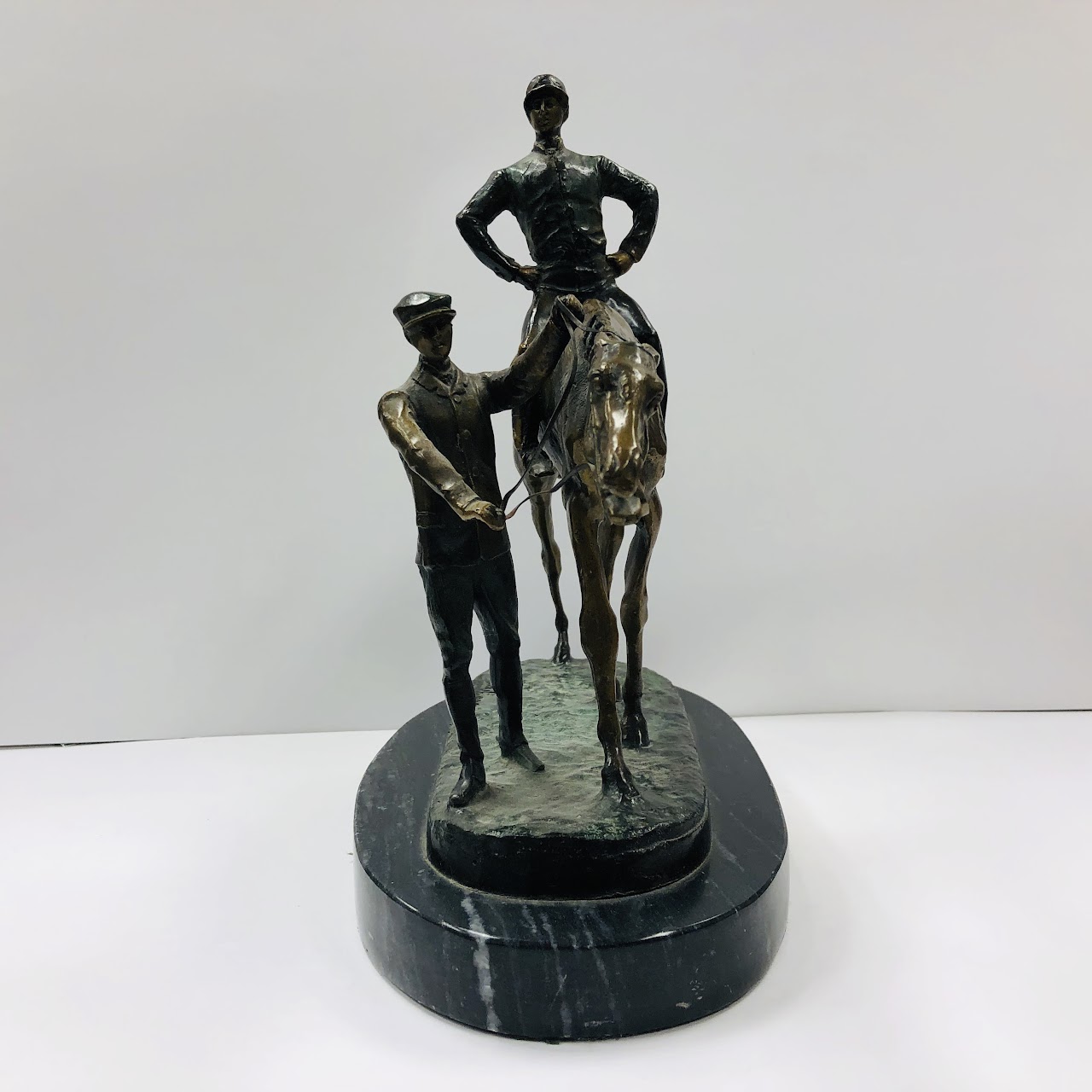 J.W. Good Signed Bronze Jockey Sculpture